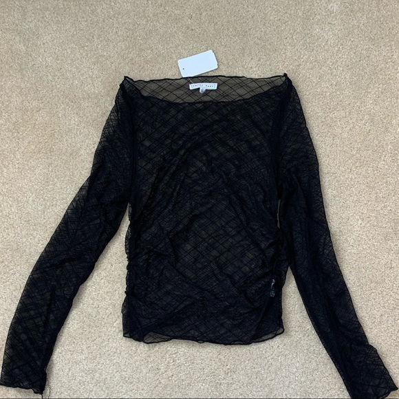 Mendocino Tops - M by Mendocino Sheer Black Top